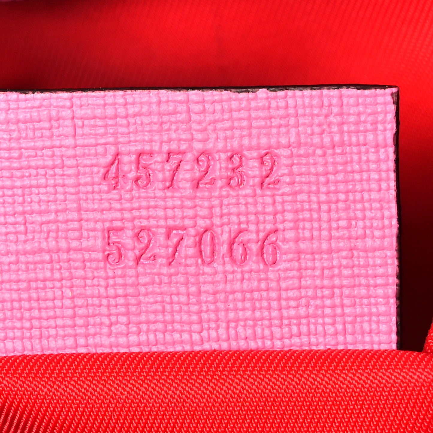 GG Supreme Monogram Bow Childrens Tote Red Pink