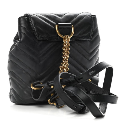 Gucci Calfskin Matelasse GG Marmont Flap Backpack Black 3 of 11