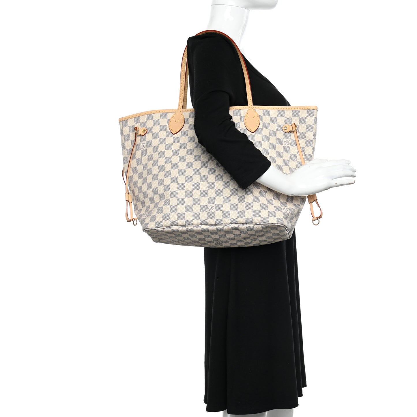 Damier Azur Neo Neverfull MM Rose Ballerine