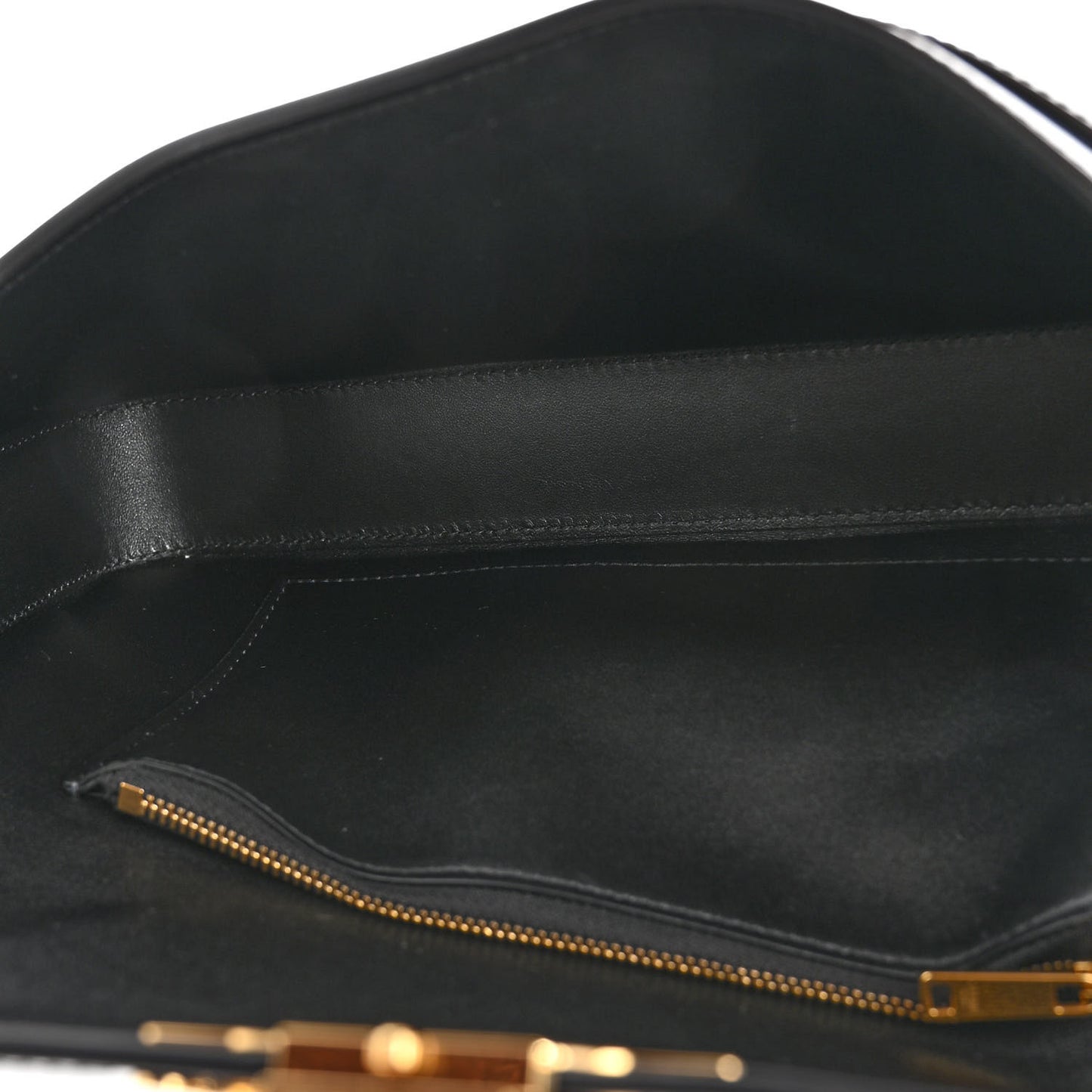 Shiny Calfskin Triomphe Chain Bag Black
