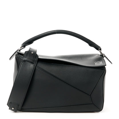 Loewe Calfskin Medium Puzzle Bag Black 1 of 9