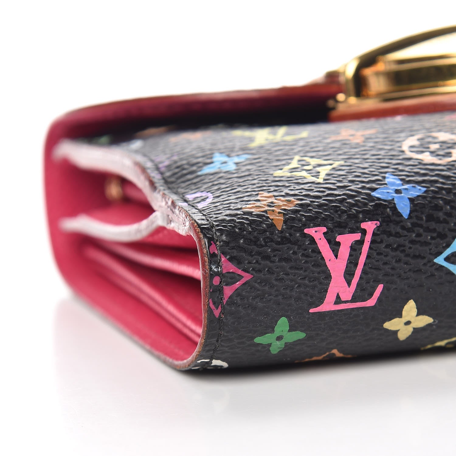 Louis Vuitton Monogram Multicolor Joey Wallet Black Grenade 8 of 12