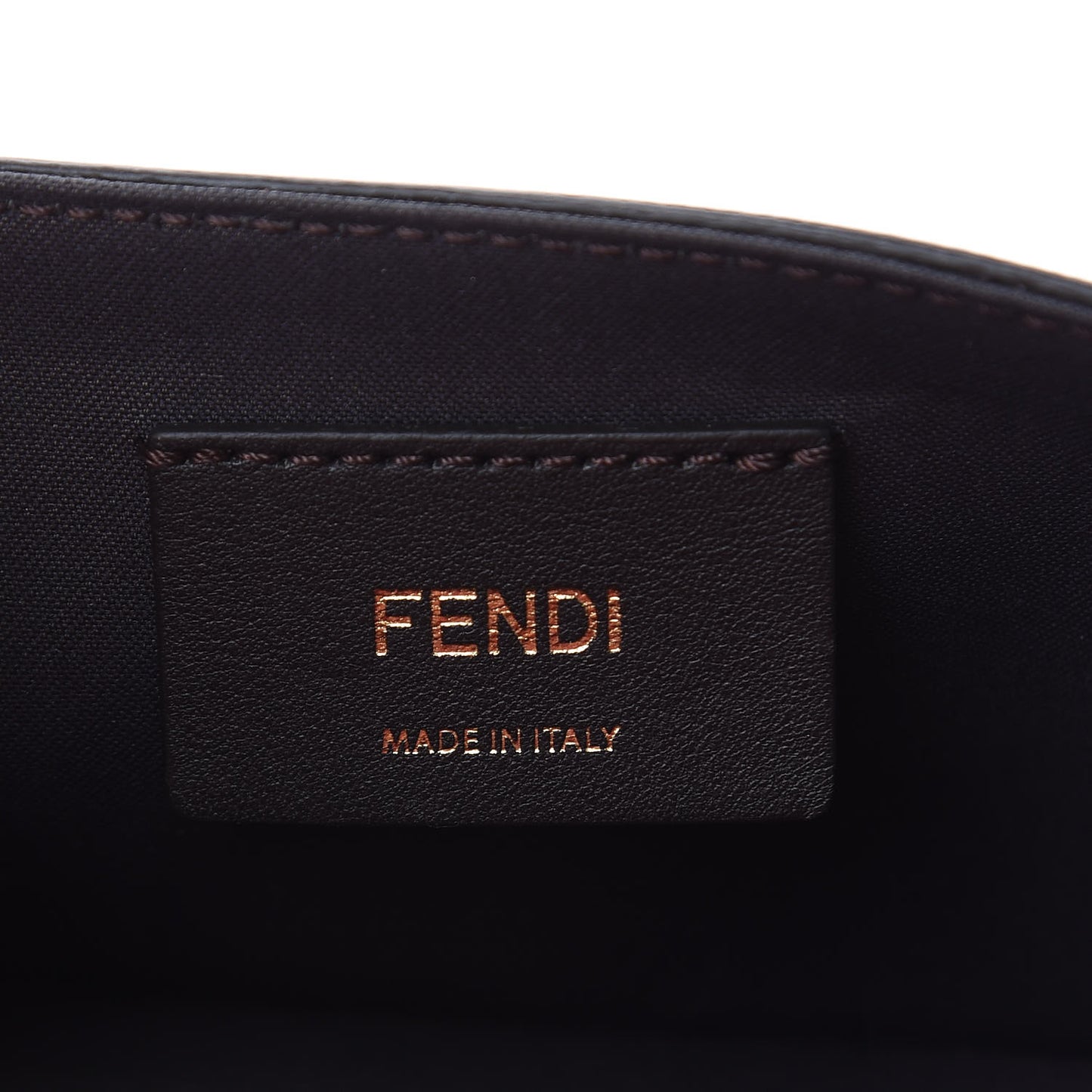 Vitello Cruise F is Fendi Bi-Color FF 1974 Embossed Envelope Belt Bag Maya Black Fragola