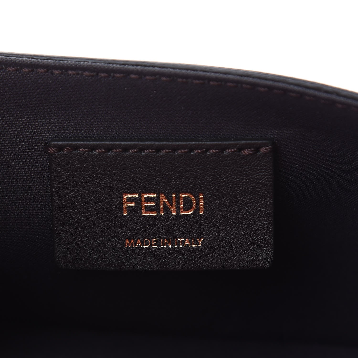 Fendi Vitello Cruise F is Fendi Bi-Color FF 1974 Embossed Envelope Belt Bag Maya Black Fragola 7 of 11