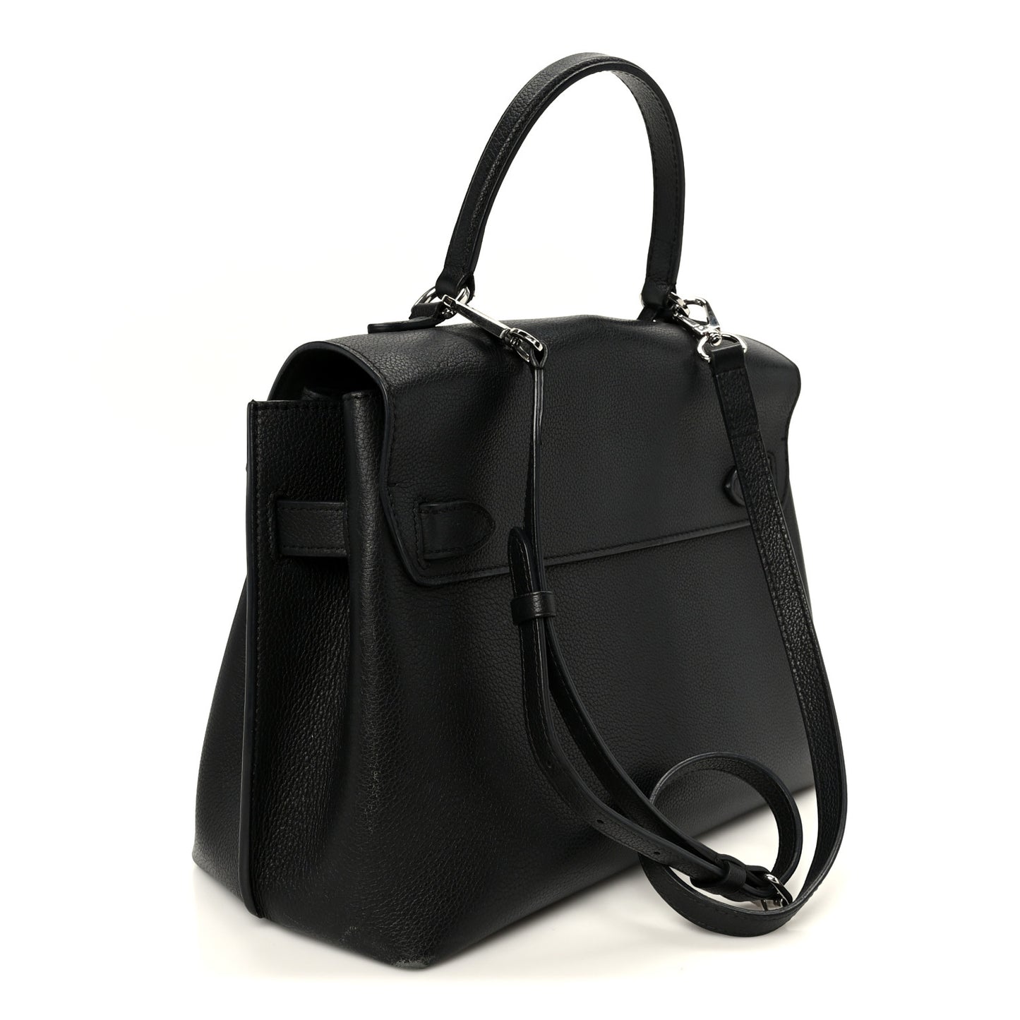 Soft Calfskin My Lockme Top Handle Black