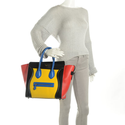 Celine Smooth Calfskin Mini Tri-Color Luggage Sunflower 2 of 8
