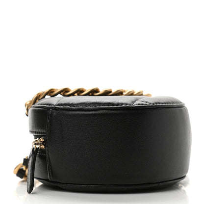 Chanel Lambskin Quilted Chanel 19 Round Clutch With Chain Black 3 of 10