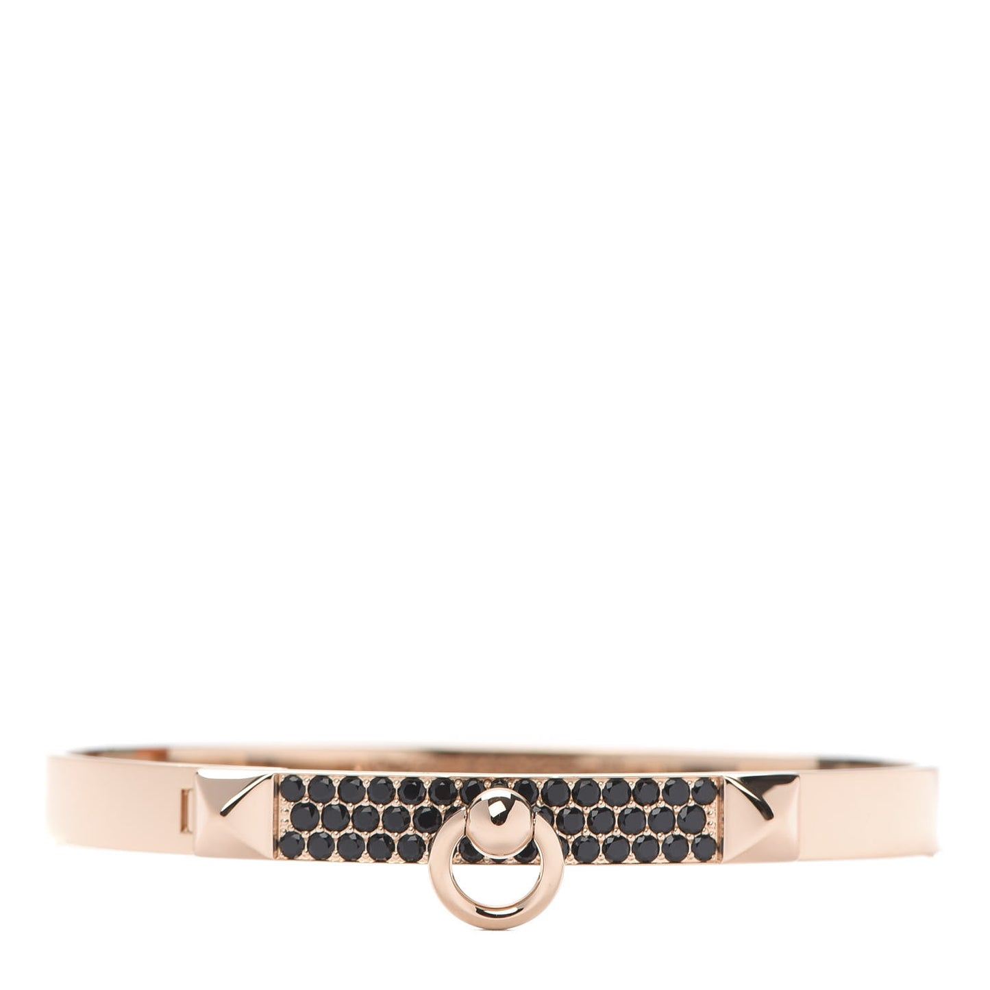 18K Rose Gold Black Spinel PM Collier de Chien Bracelet ST