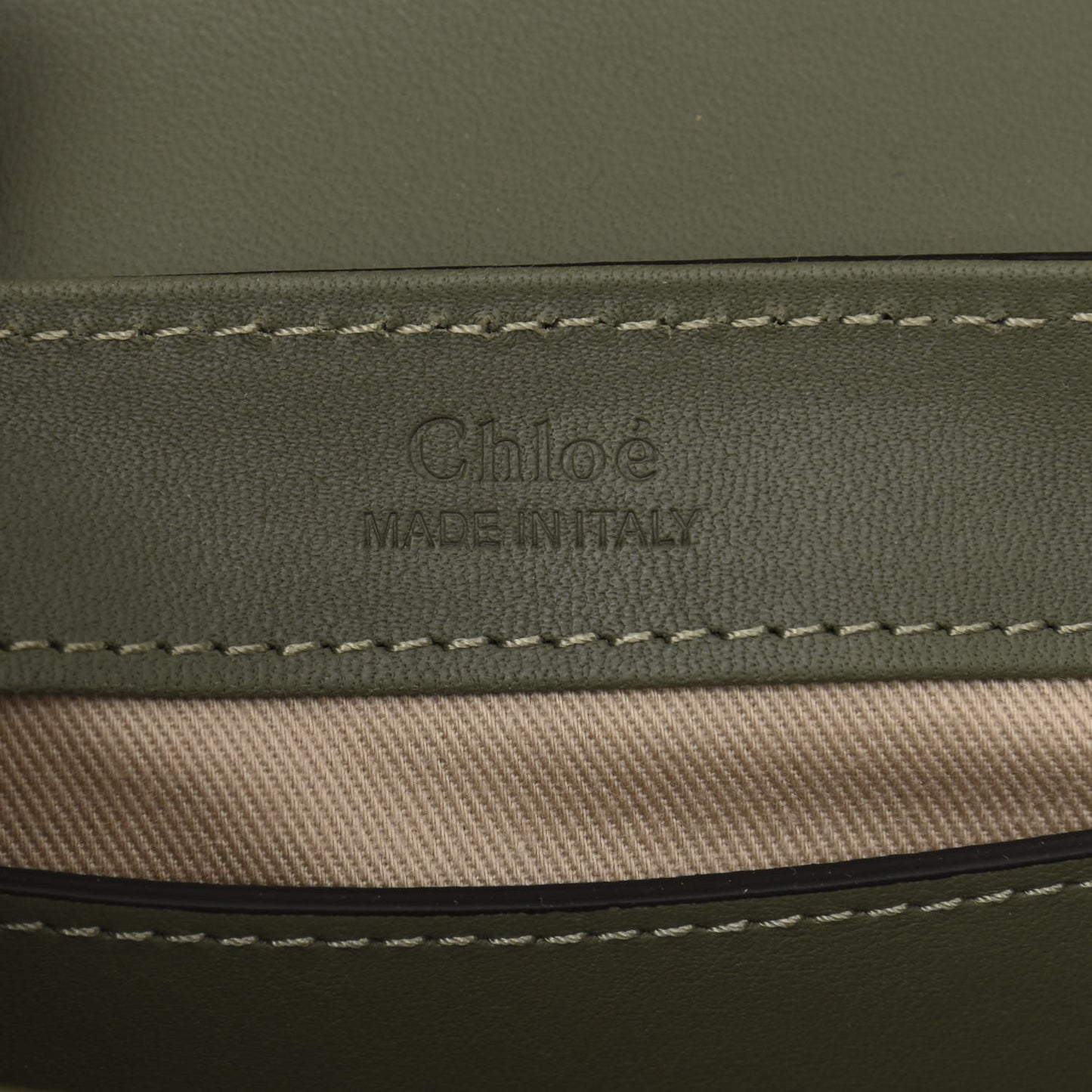 Calfskin Crocodile Embossed Mini C Double Carry Misty Forest