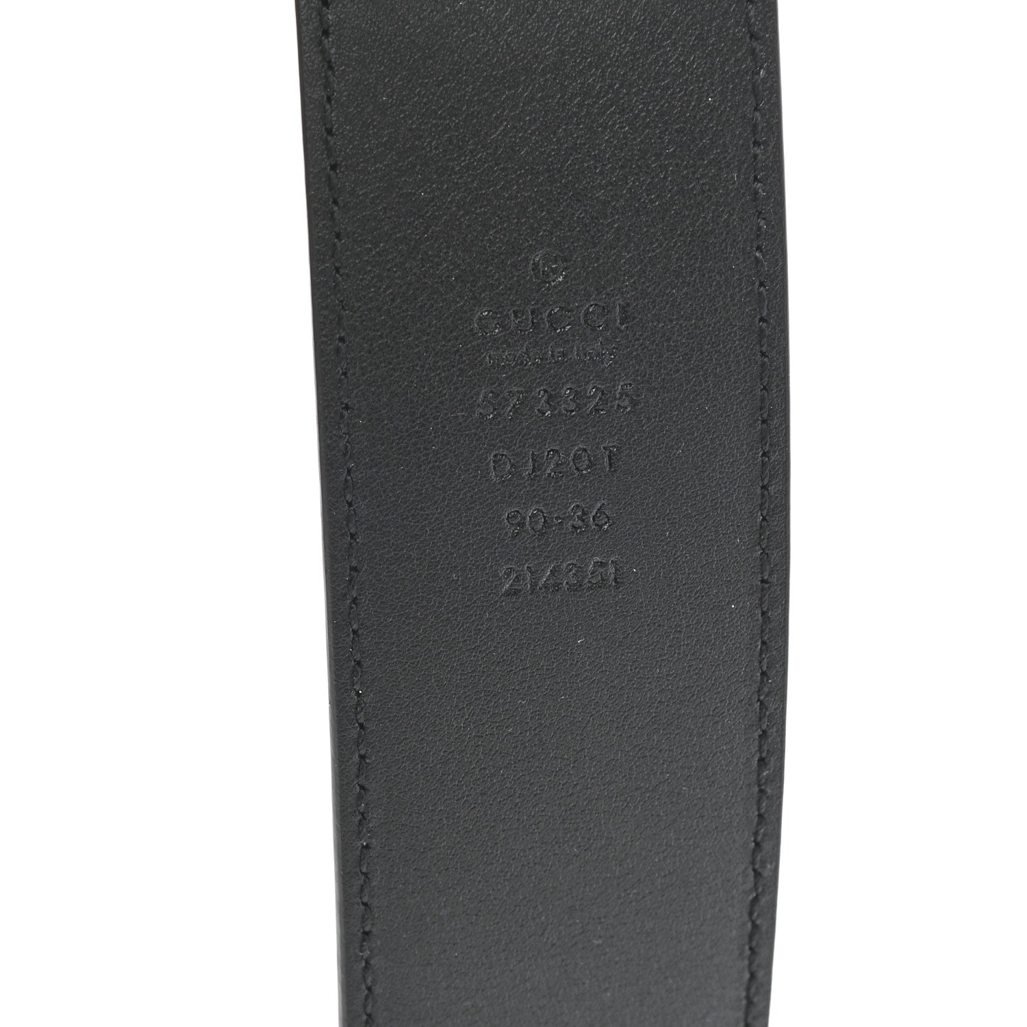 Gucci Textured Dollar Calfskin 40mm Belt 90 36 Black 3 of 5