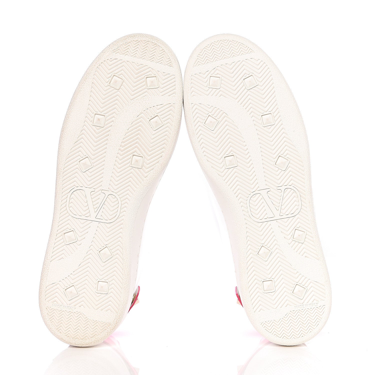 Valentino Garavani Calfskin Womens Backnet Sneakers 39 White Fuchsia 5 of 9