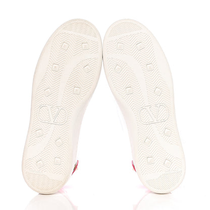 Valentino Garavani Calfskin Womens Backnet Sneakers 39 White Fuchsia 5 of 9