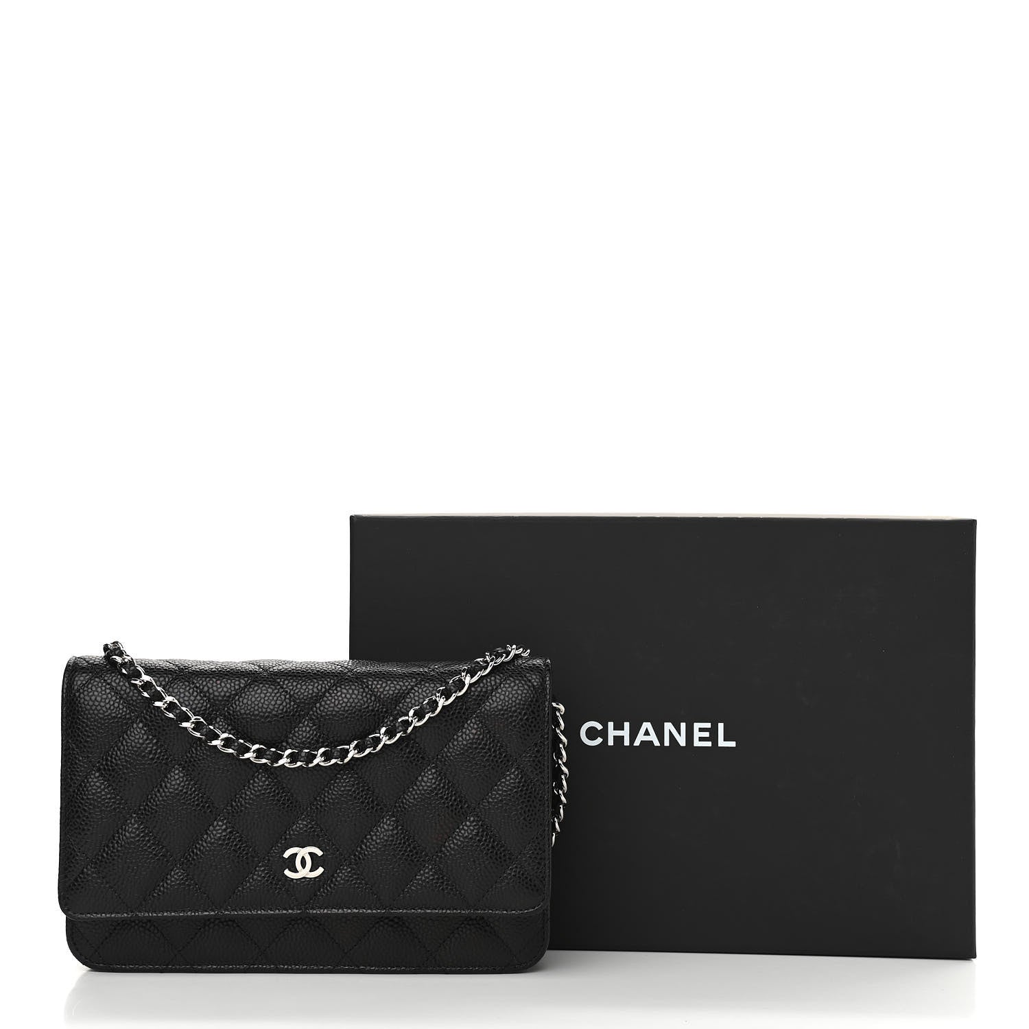 Chanel Caviar Quilted Wallet On Chain WOC Black 8 of 8