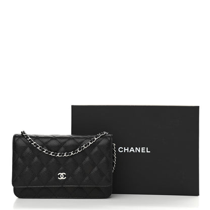 Chanel Caviar Quilted Wallet On Chain WOC Black 8 of 8