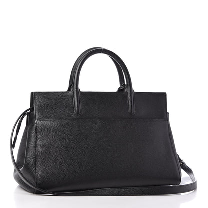 Saint Laurent Grained Calfskin Small Cabas Rive Gauche Black 3 of 13