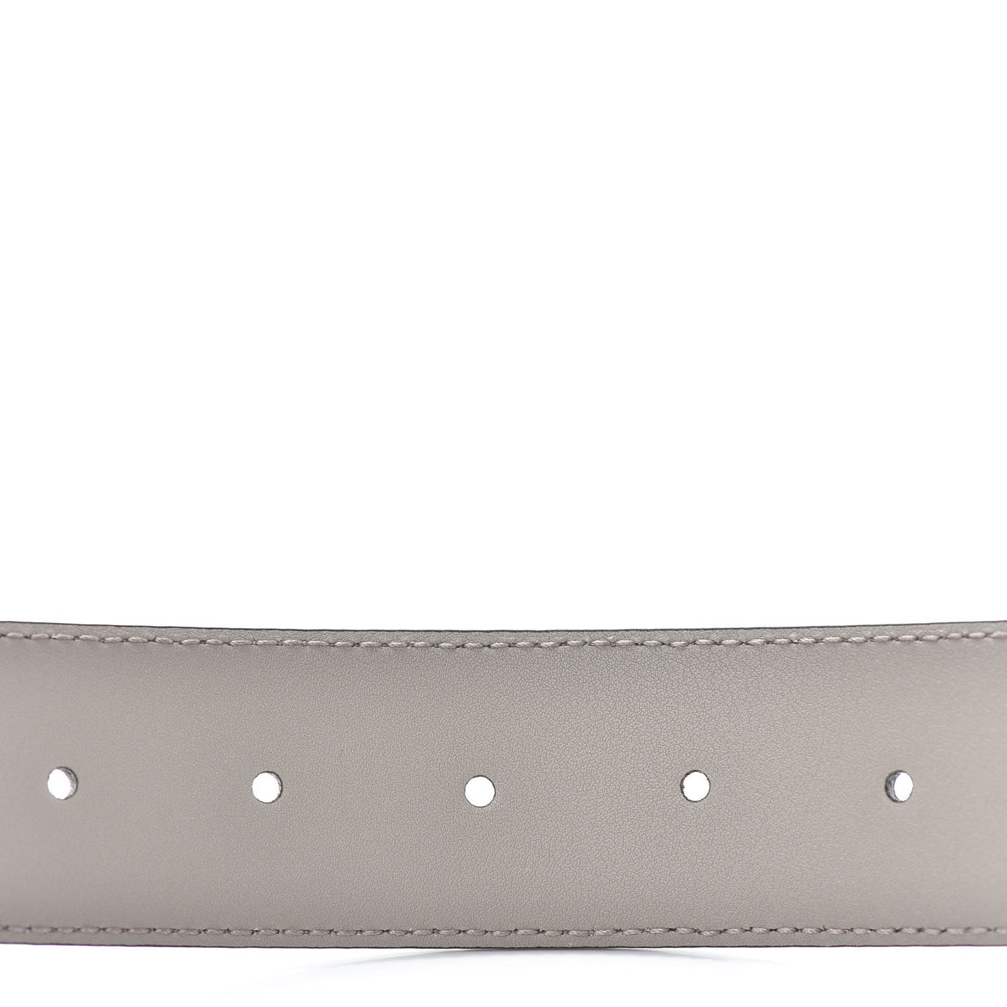 Moon Calfskin Interlocking G 37mm Belt 85 34 Storm Grey