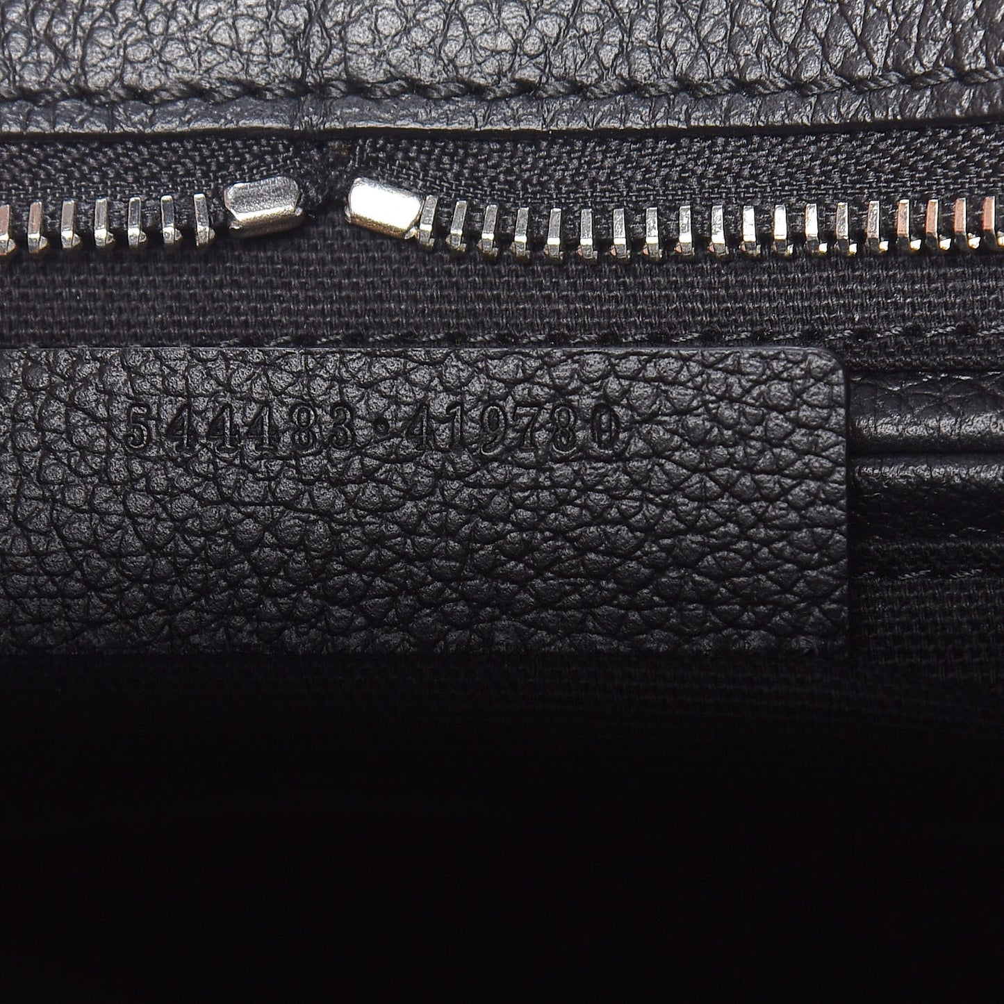 Pebbled Calfskin Small Skull Padlock Zip Around Tote Black