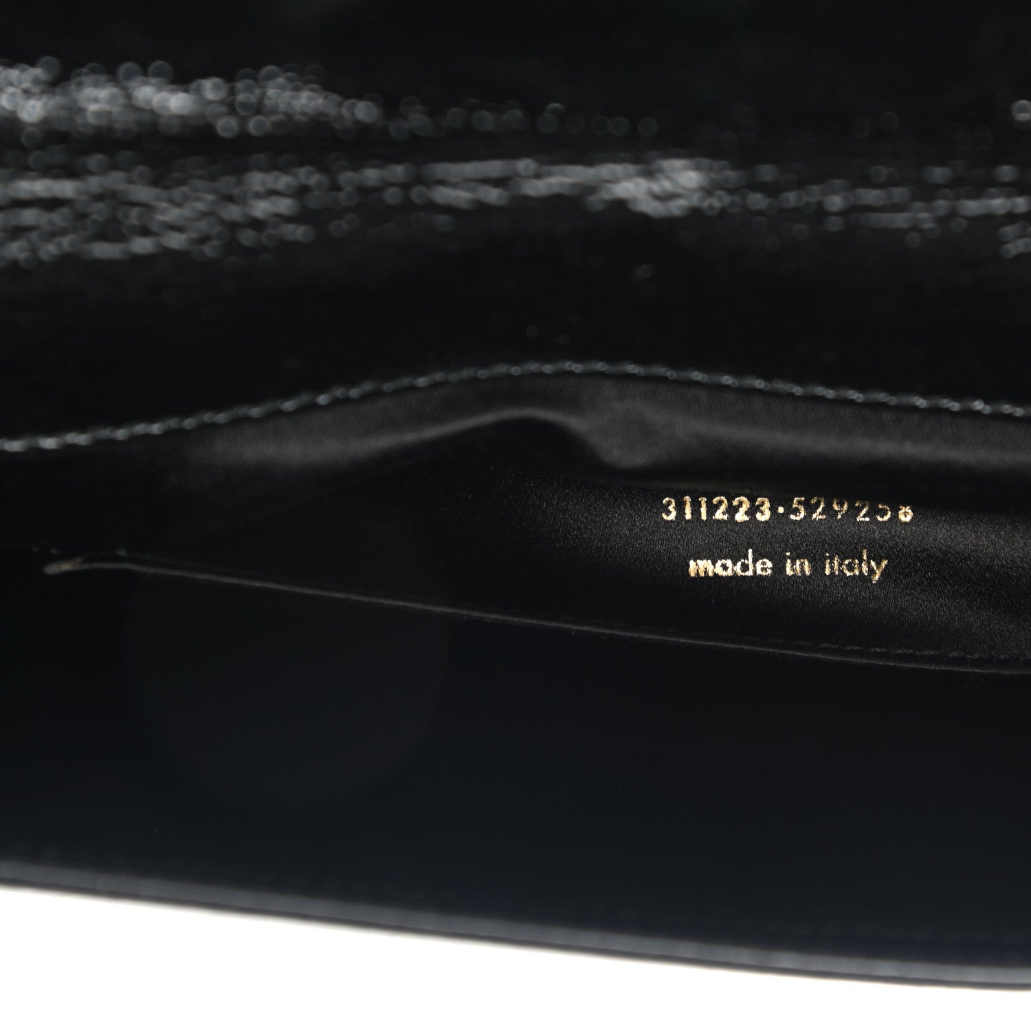 Saint Laurent Textured Patent Monogram Large Belle De Jour Clutch Black 7 of 7