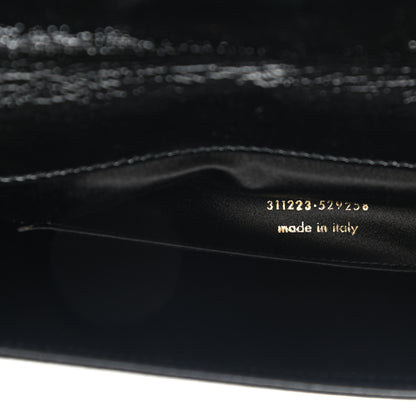 Saint Laurent Textured Patent Monogram Large Belle De Jour Clutch Black 7 of 7