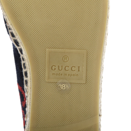 Gucci Terry Cloth GG Monogram Espadrilles 38.5 Blue Red 8 of 10