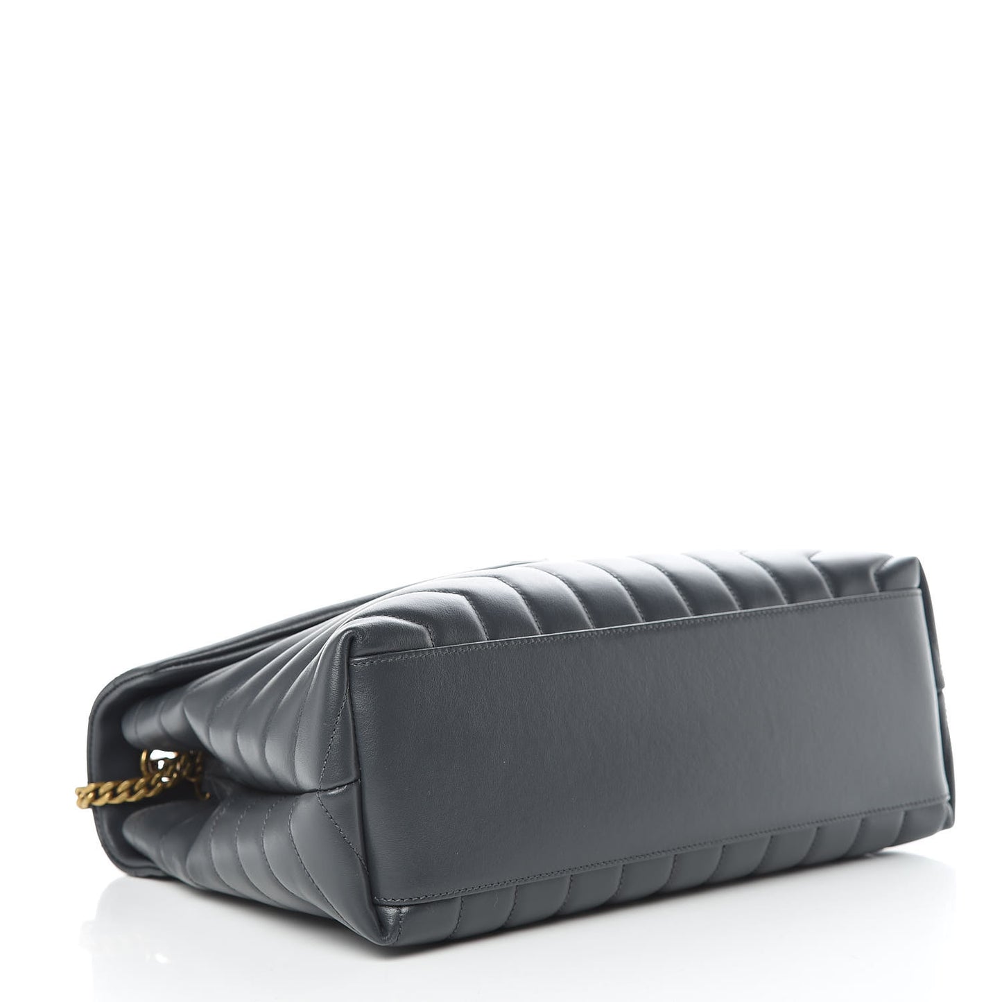 Calfskin Y Quilted Monogram Medium Loulou Chain Satchel Asphalt