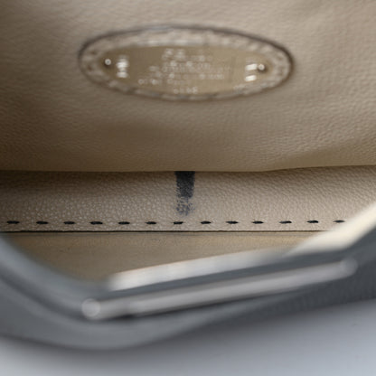 Fendi Cuoio Romano Selleria Bi-Color Medium Peekaboo Iconic Satchel Asfalto Latte 7 of 9
