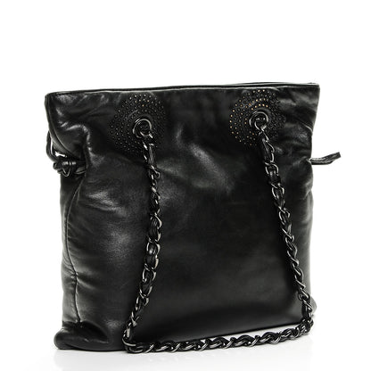 Chanel Lambskin CC Studded Small Bonbons Tote Black 3 of 7