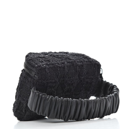 Chanel Tweed Lambskin Quilted Arm Coin Purse Black 3 of 10
