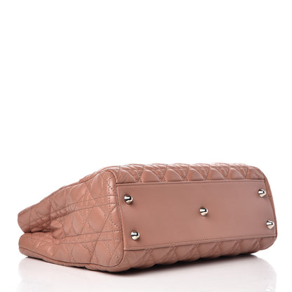 Christian Dior Lambskin Cannage Small Dior Soft Shopping Tote Bois de Rose 4 of 16