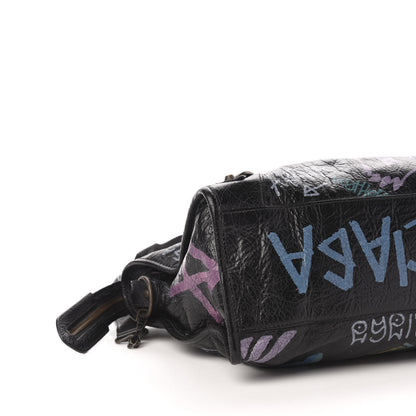 Balenciaga Agneau Graffiti All Over Classic Hardware City Black Multicolor 11 of 14