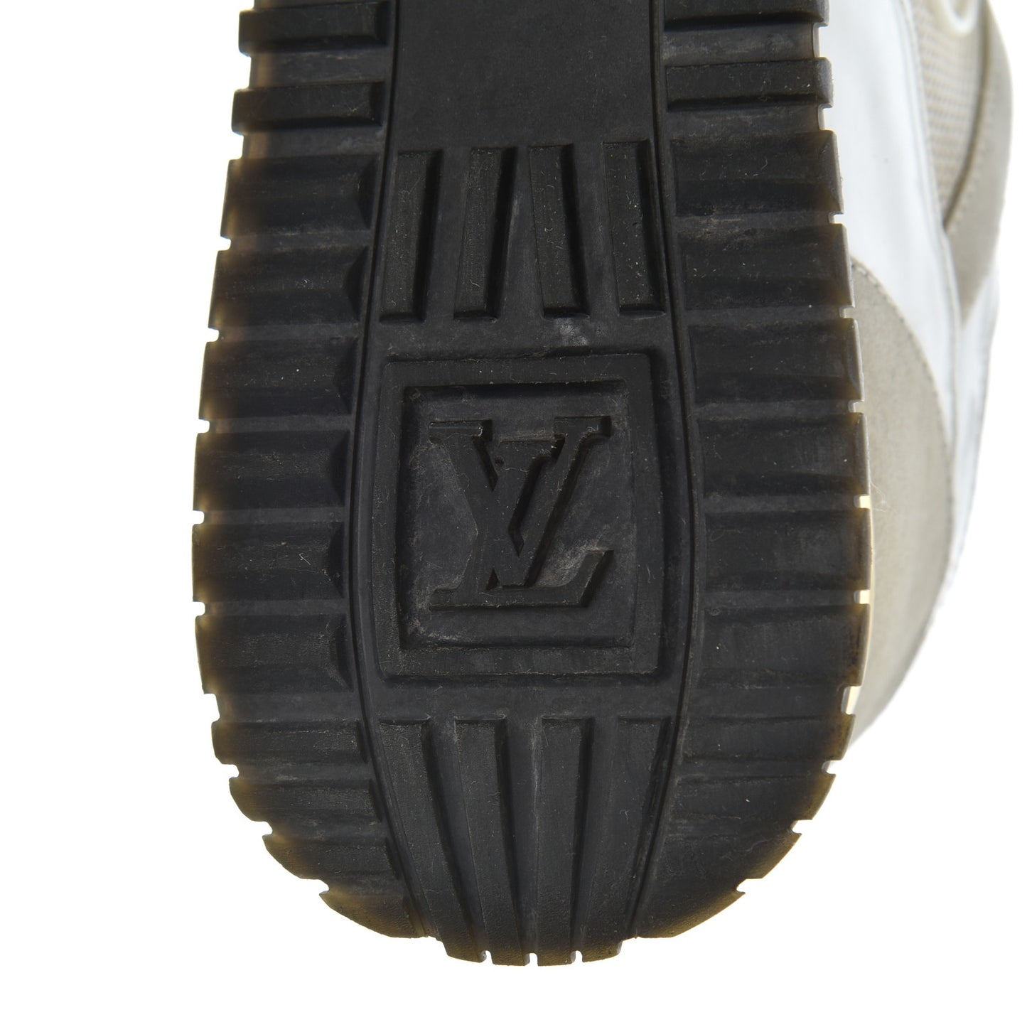 Suede Reverse Monogram Run Away Sneakers 37 White