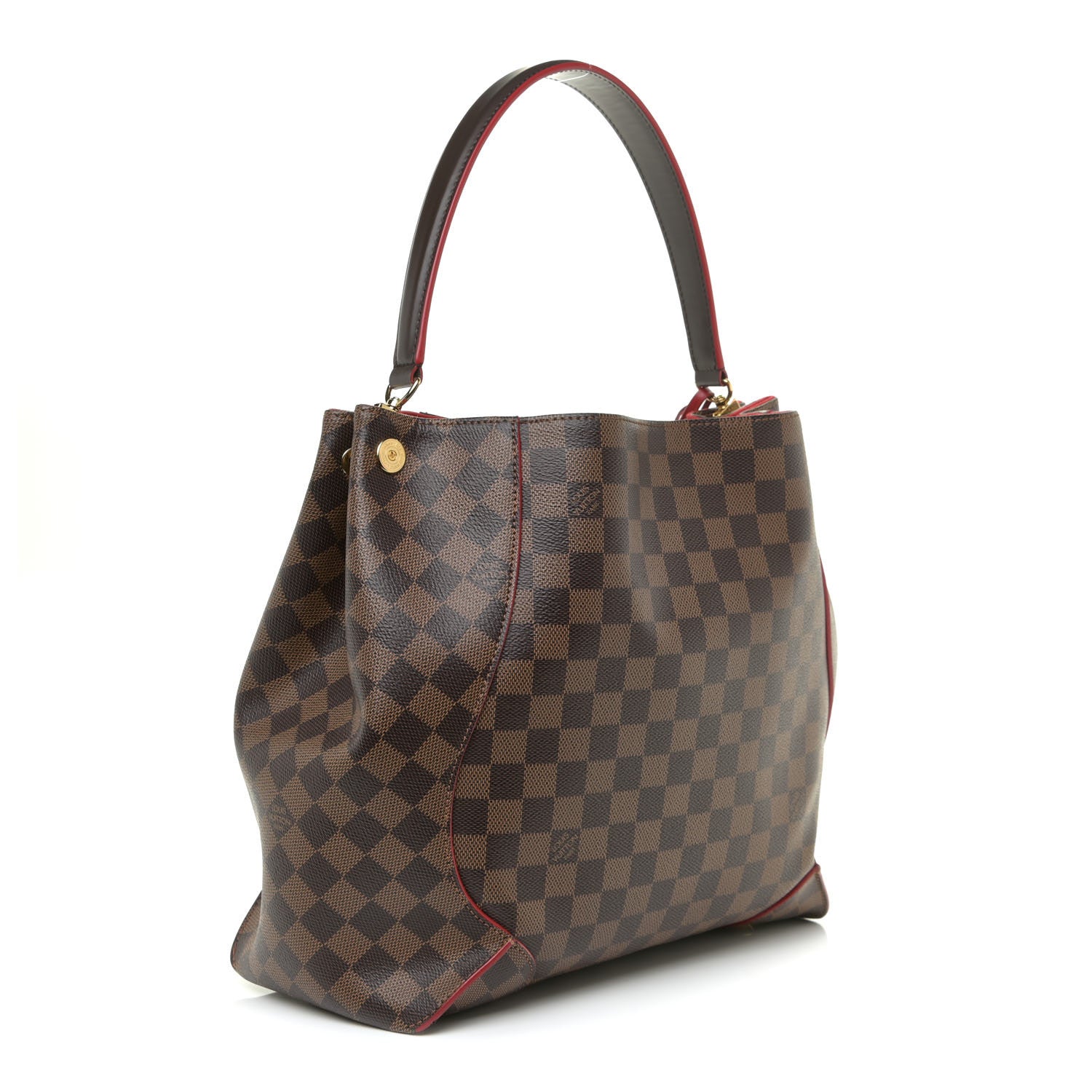 Louis Vuitton Damier Ebene Caissa Hobo Cherry 3 of 10