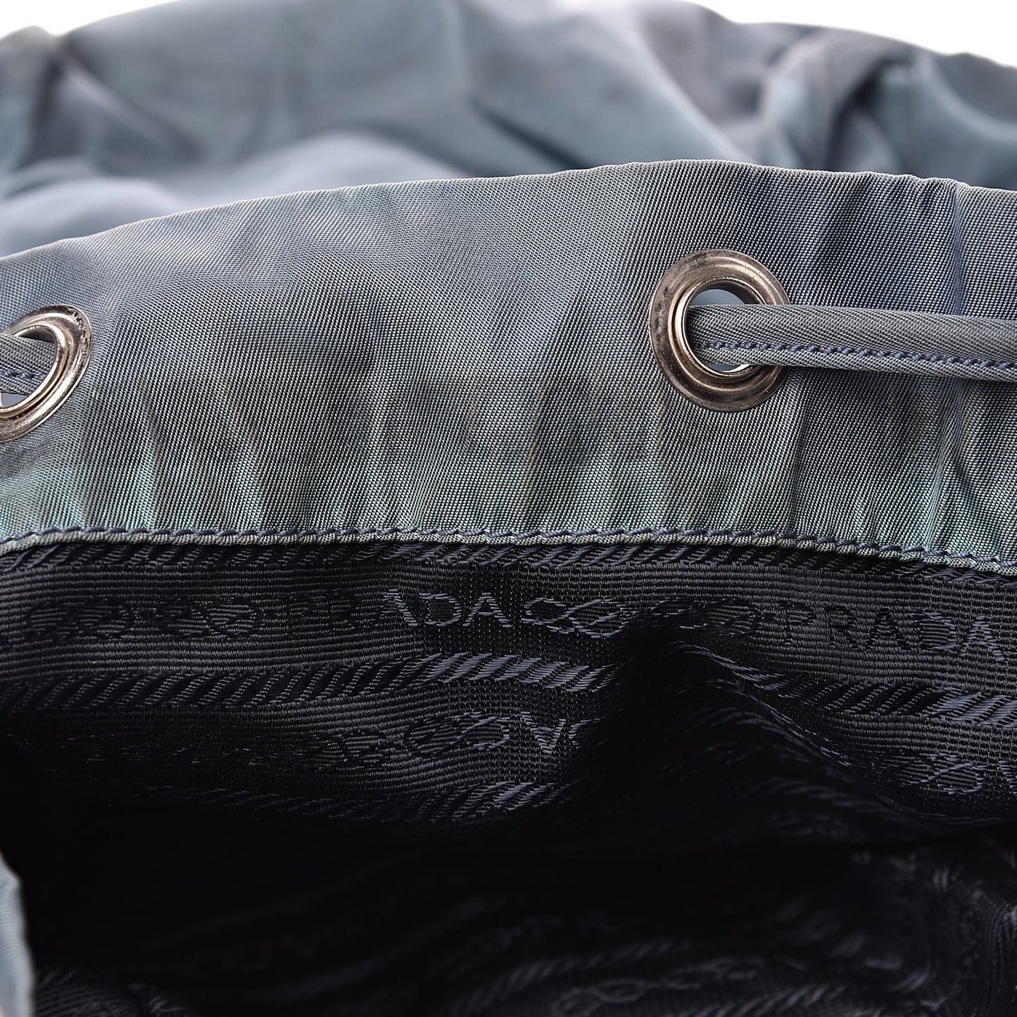 Nylon Vela Cinch Backpack Blue