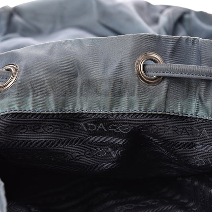 Prada Nylon Vela Cinch Backpack Blue 17 of 17