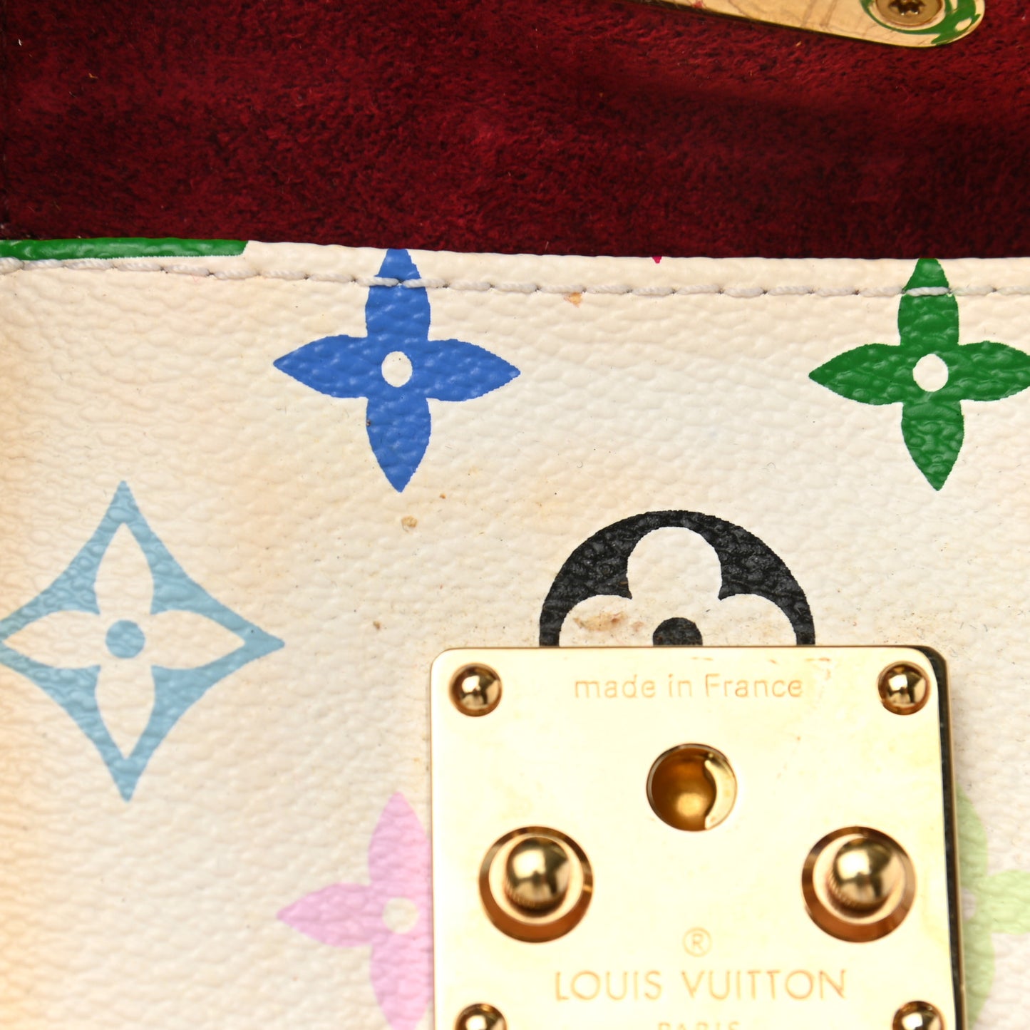 Monogram Multicolor Keepall 45 White