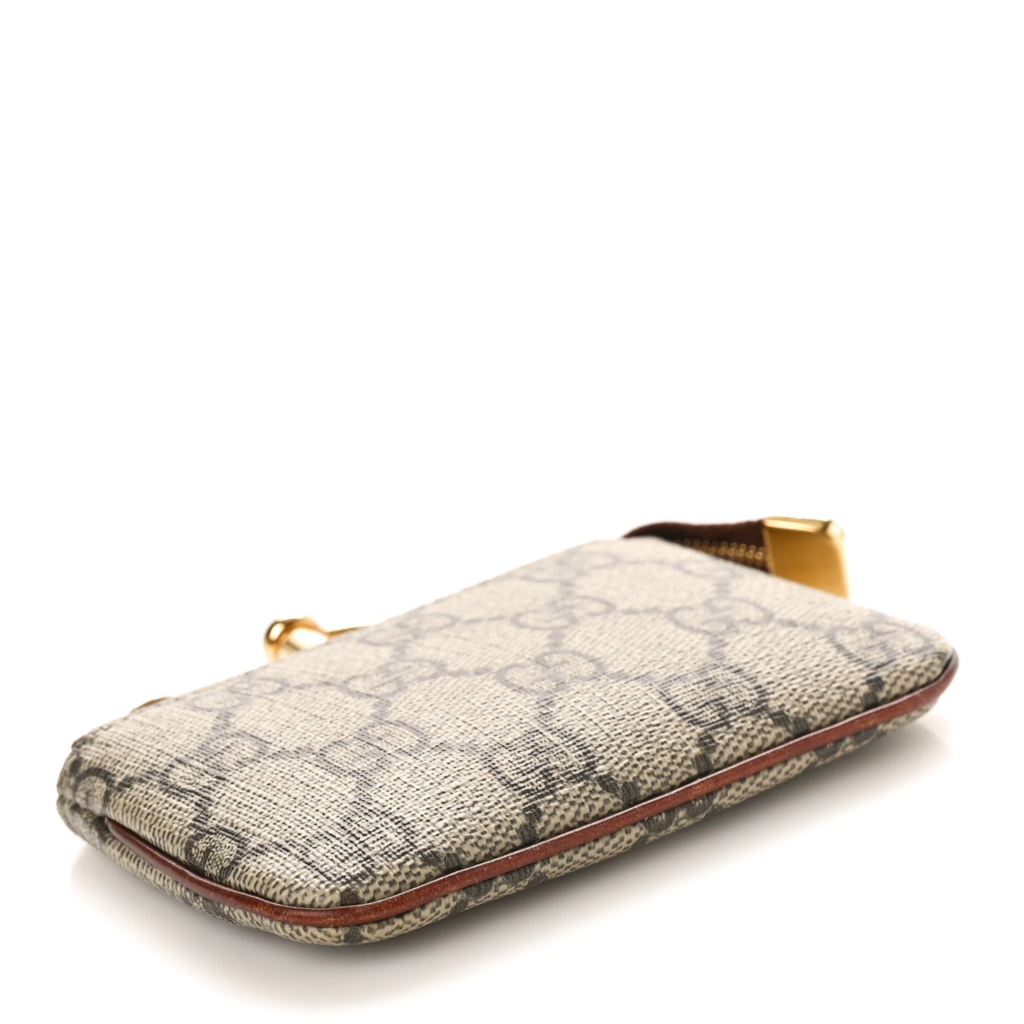 GG Supreme Monogram Key Case Brown