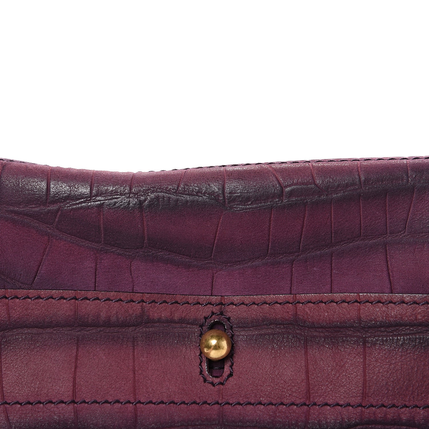 Saint Laurent Crocodile Embossed Nubuck Calfskin Medium Muse Two Purple 11 of 11