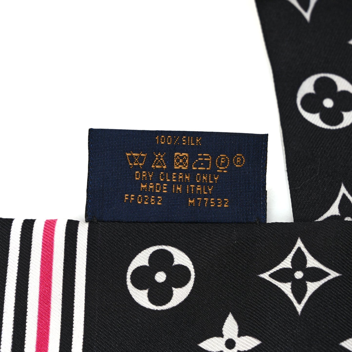 Silk Monogram Marbles Bandeau Midnight Fuchsia