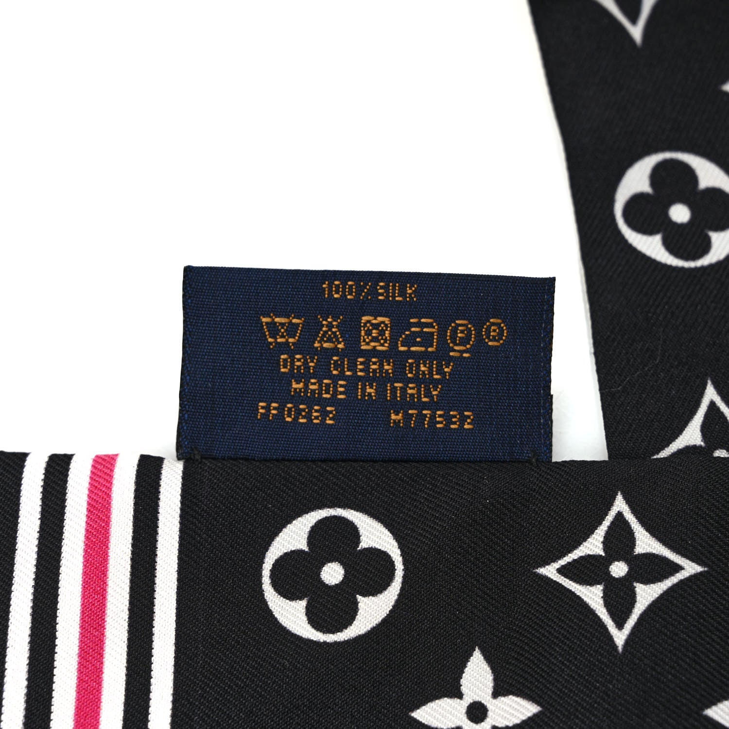 Louis Vuitton Silk Monogram Marbles Bandeau Midnight Fuchsia 4 of 4