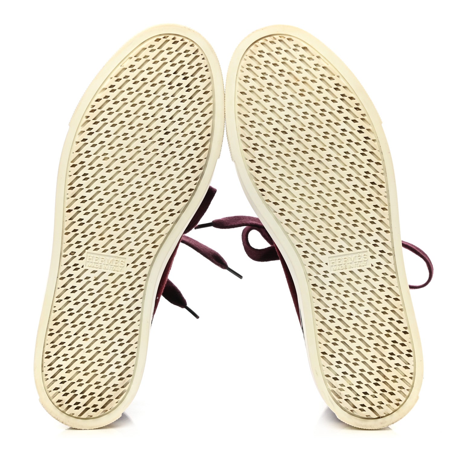 Hermes Suede Jimmy High Top Sneakers 36 Bordeaux 5 of 7