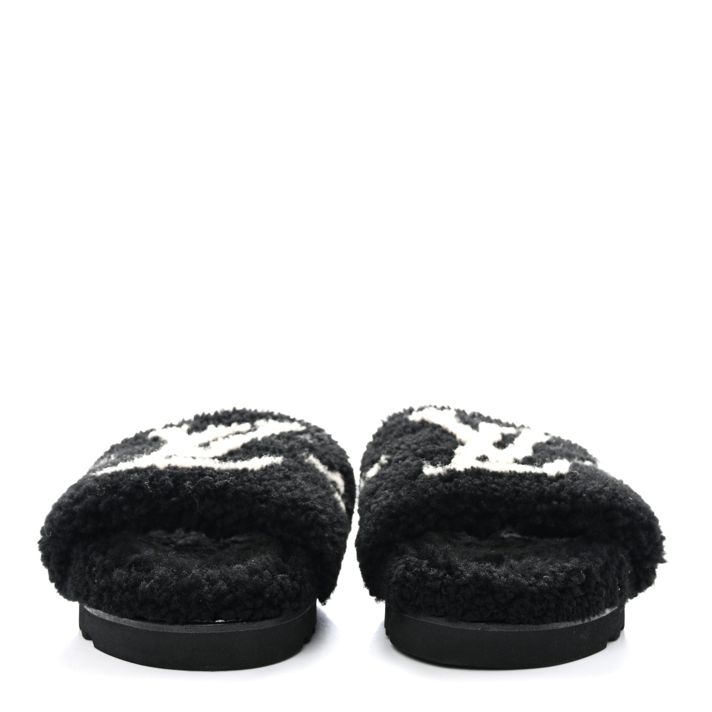 Shearling Magnetic Flat Mule 38 Black