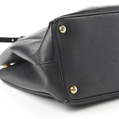 Prada Saffiano Medium Galleria Double Zip Tote Black 7 of 17