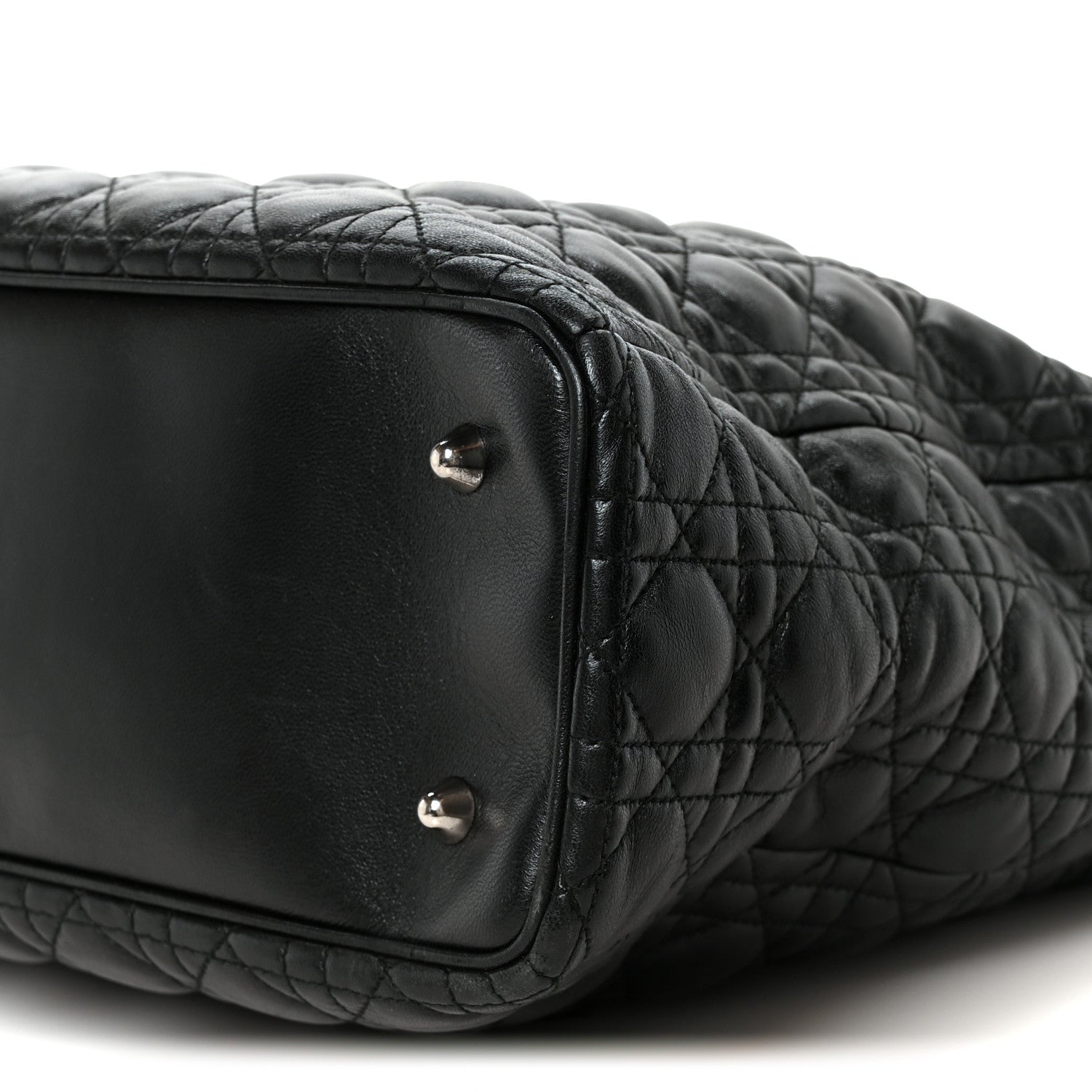 Christian Dior Lambskin Cannage XL Lady Dior Black 10 of 10
