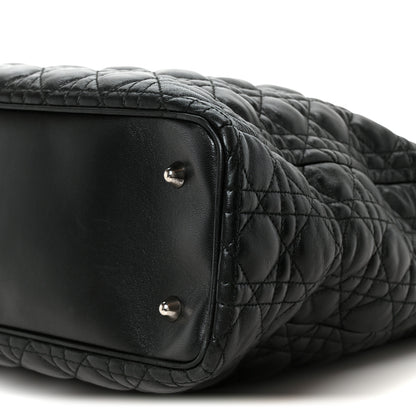 Christian Dior Lambskin Cannage XL Lady Dior Black 10 of 10