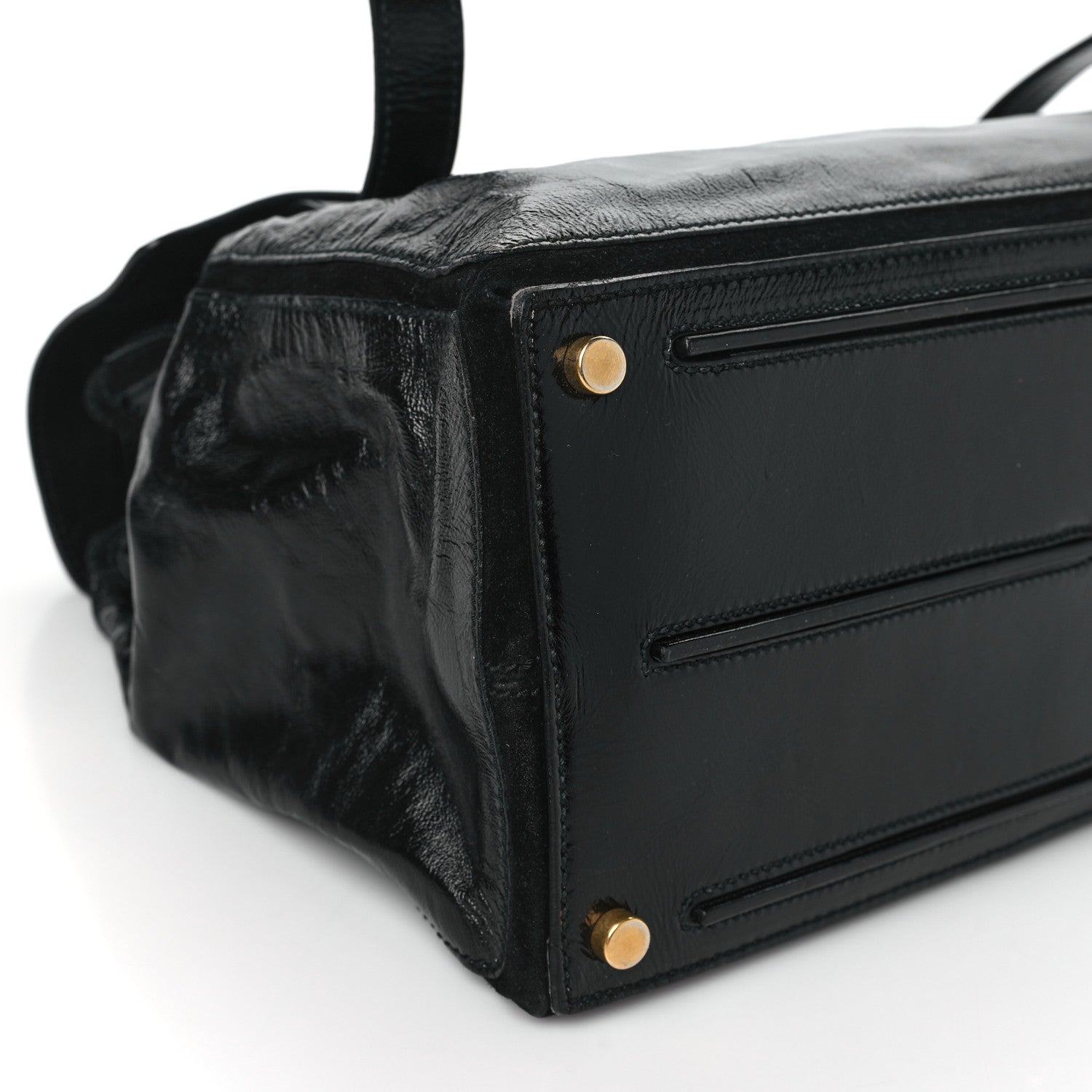 Saint Laurent Patent Large Muse Two Tote Black 8 of 9