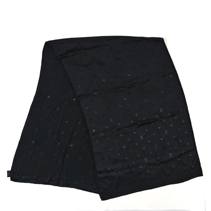Louis Vuitton Silk Feelingram Stole Black 2 of 2