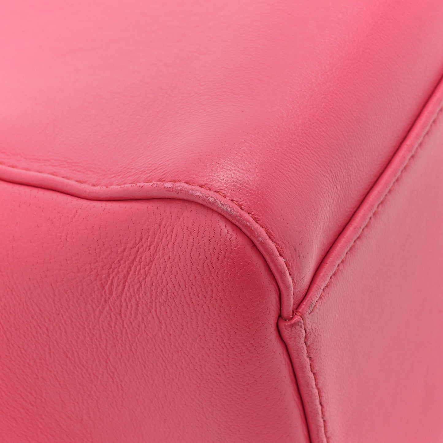 Nappa Stacked Bar Mini Peekaboo Iconic Satchel Lampone