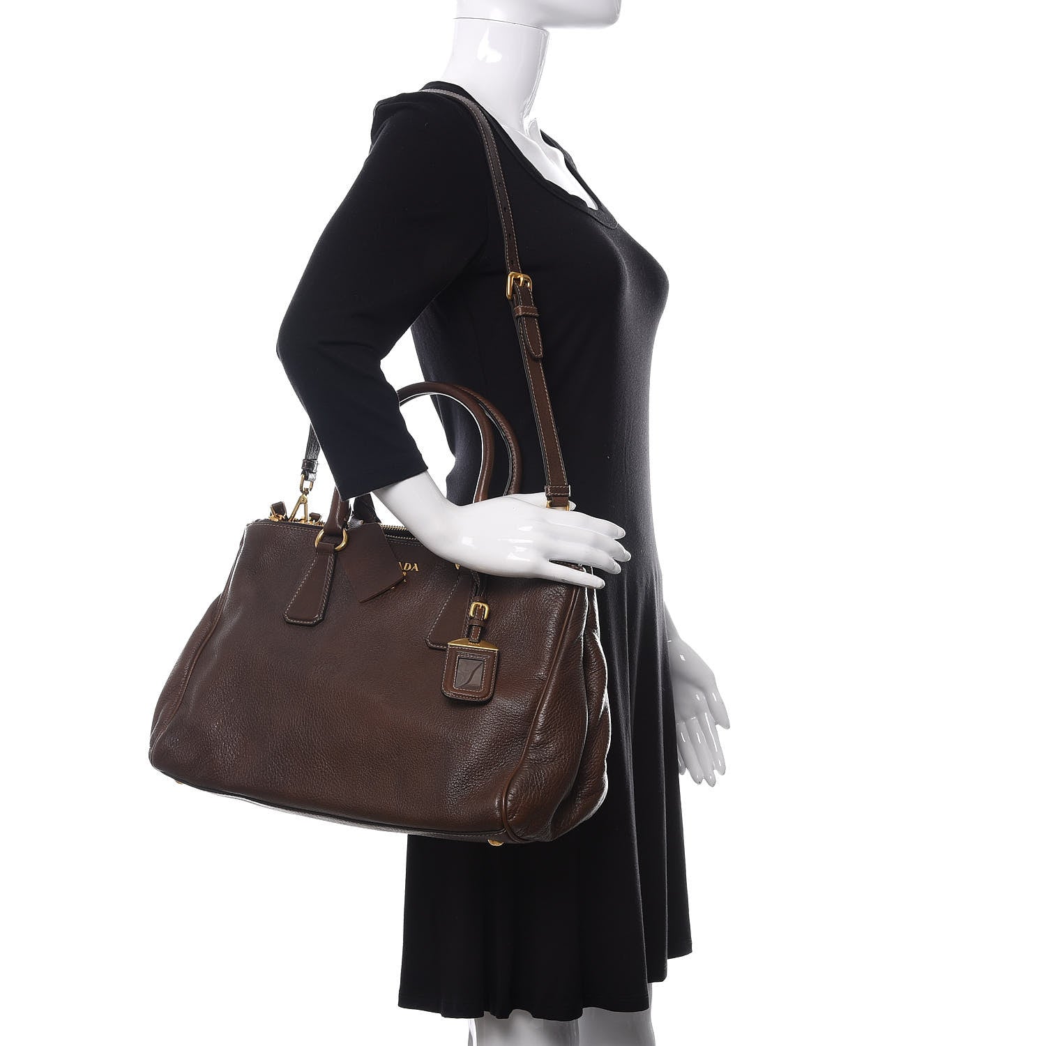 Prada Cervo Shopping Tote Bruciato 2 of 10