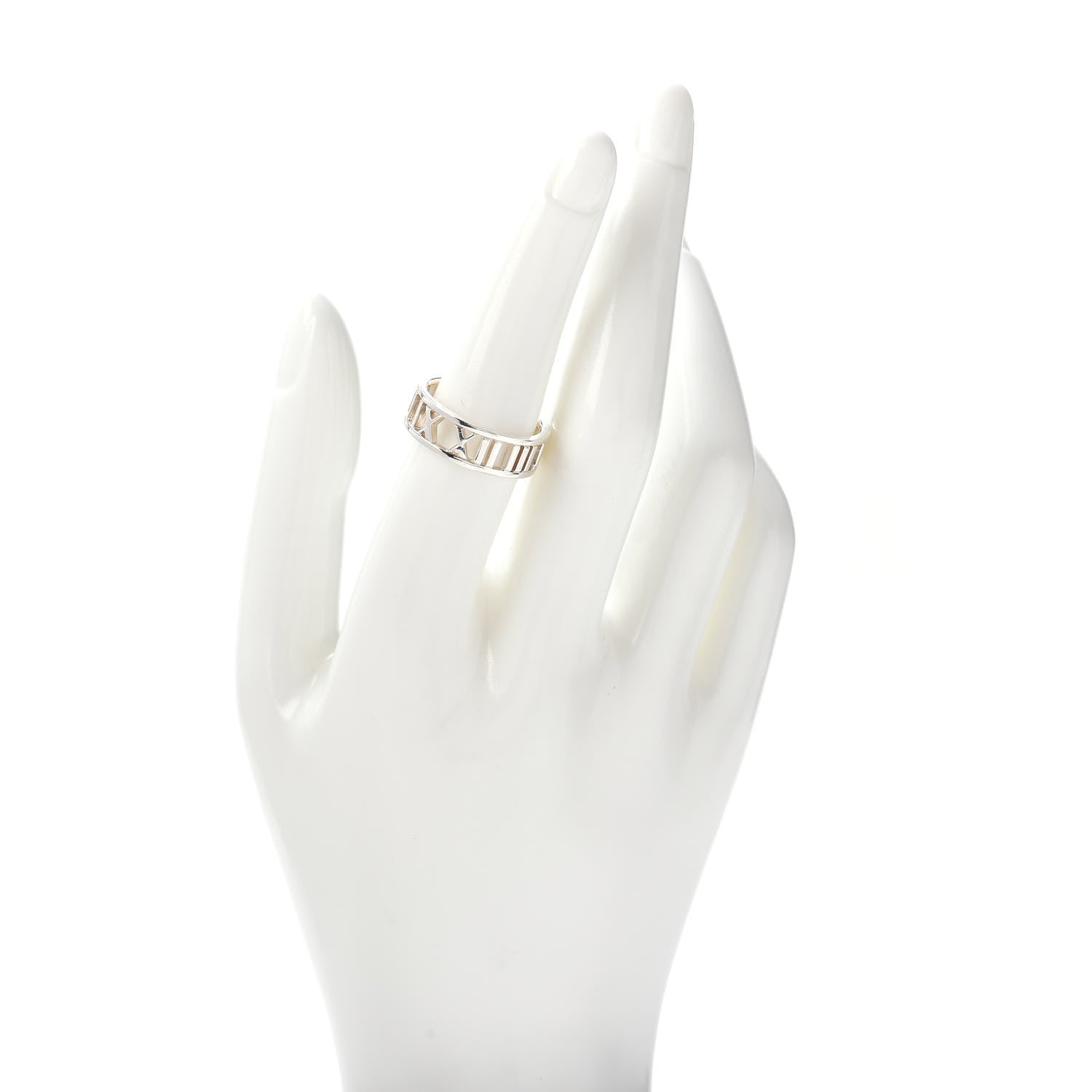 Tiffany Sterling Silver Wide Atlas Open Ring 55 7.25 2 of 4