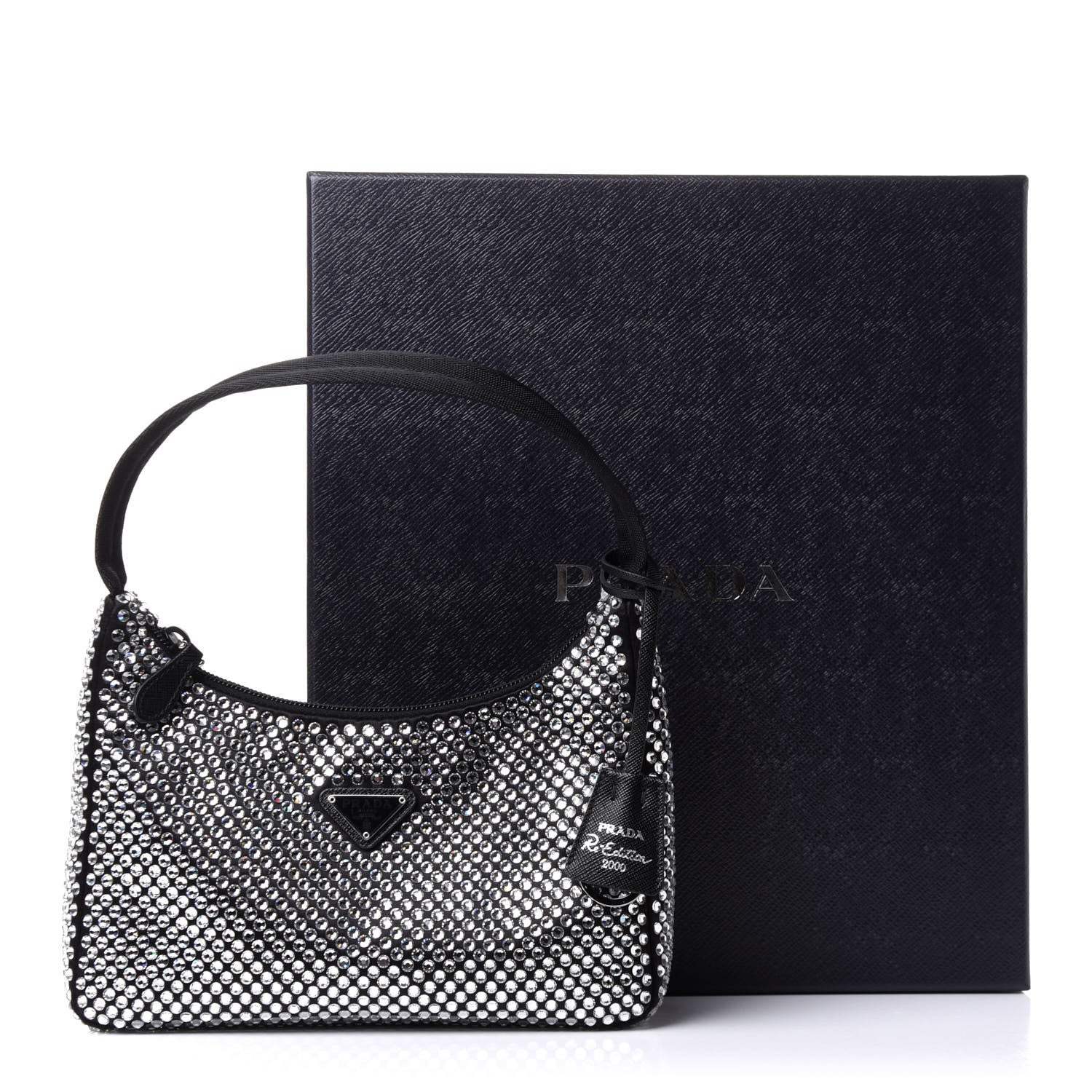 Prada Satin Crystal Mini Re-Edition 2000 Bag Cristal 12 of 12
